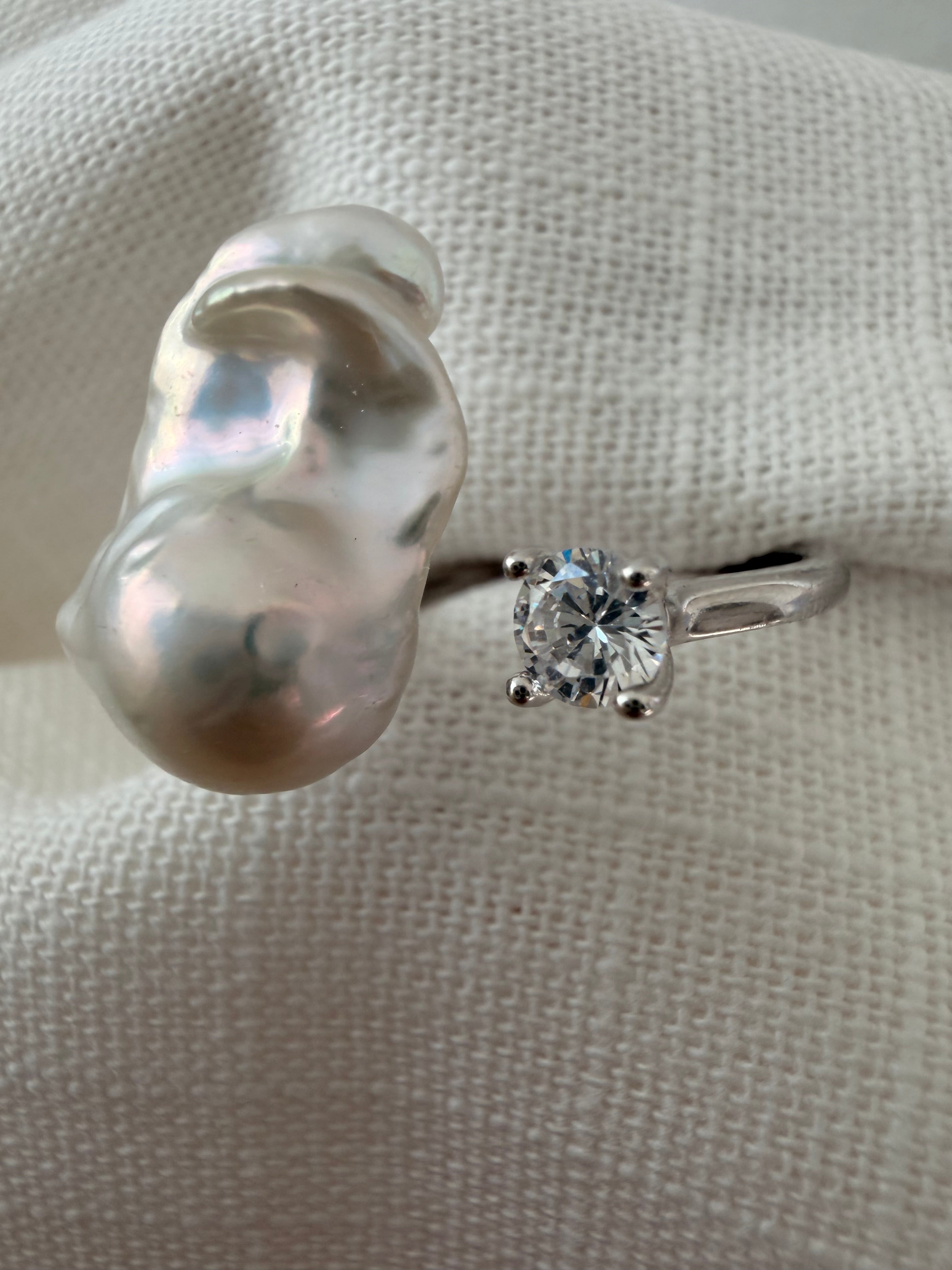 Silk Wave Petite Baroque Ring