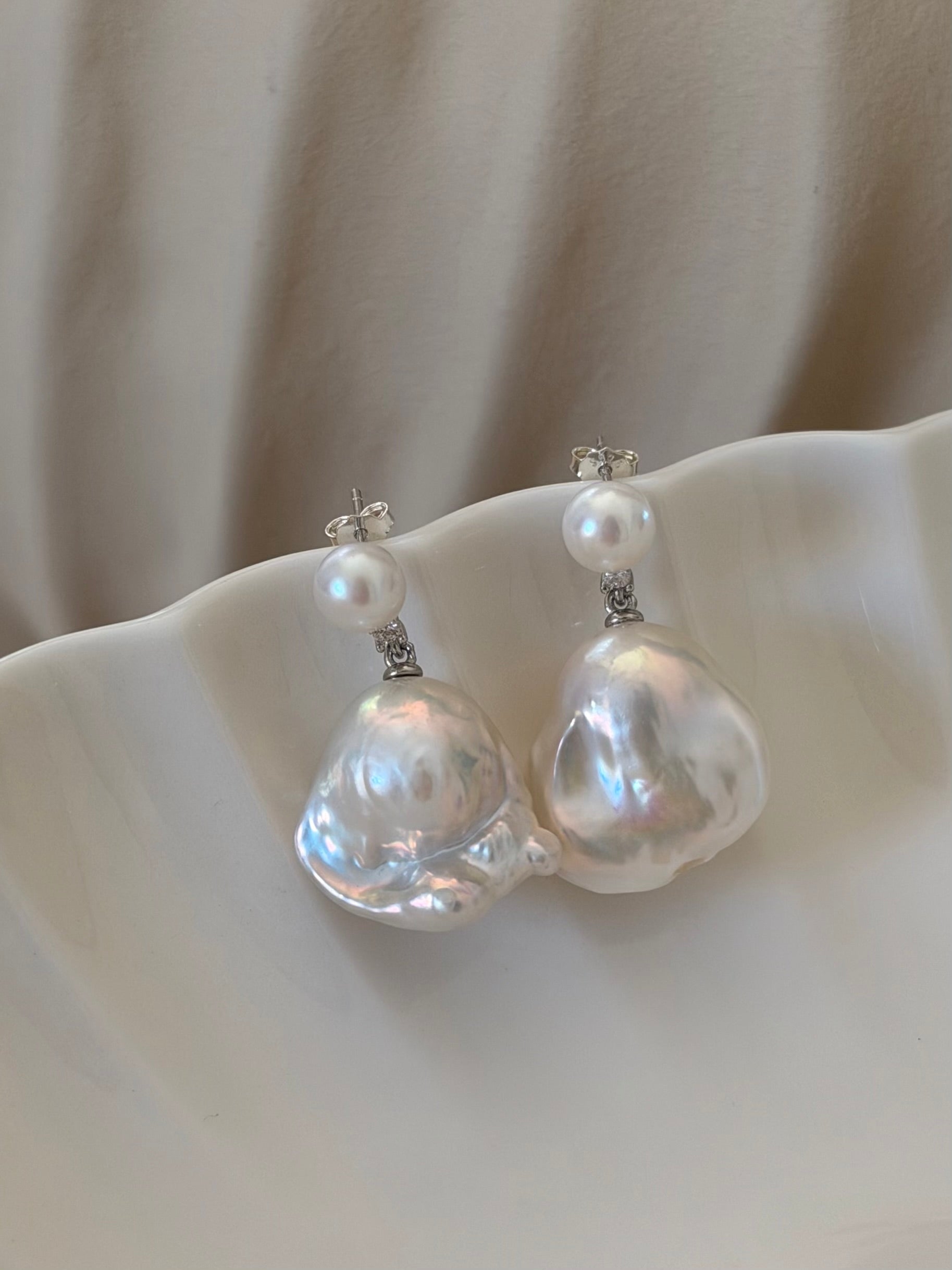 Seraph Moonwater Baroque Pearl Earrings
