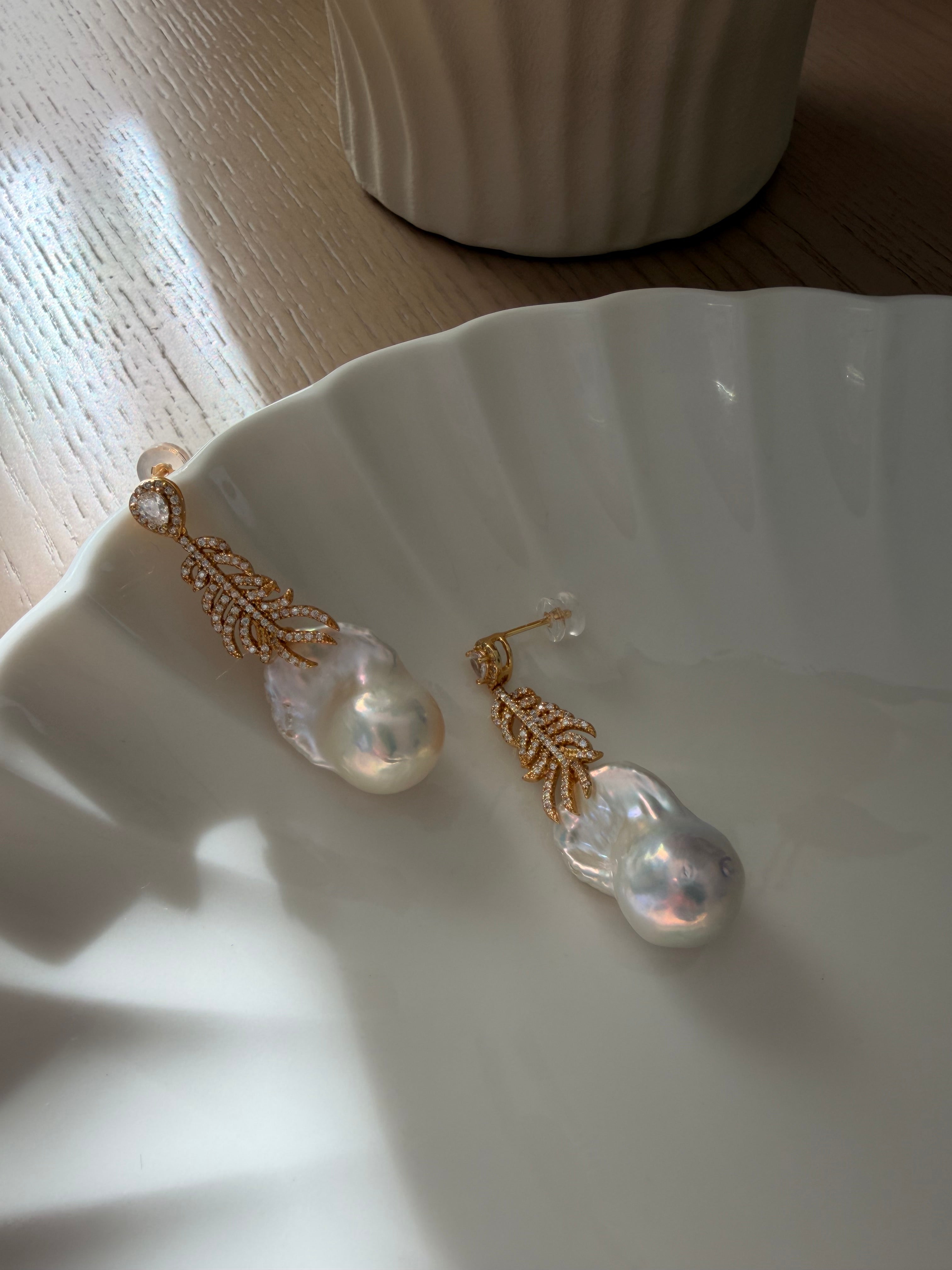 Pureform Baroque Pearl Earrings Baroque Pearl Earrings