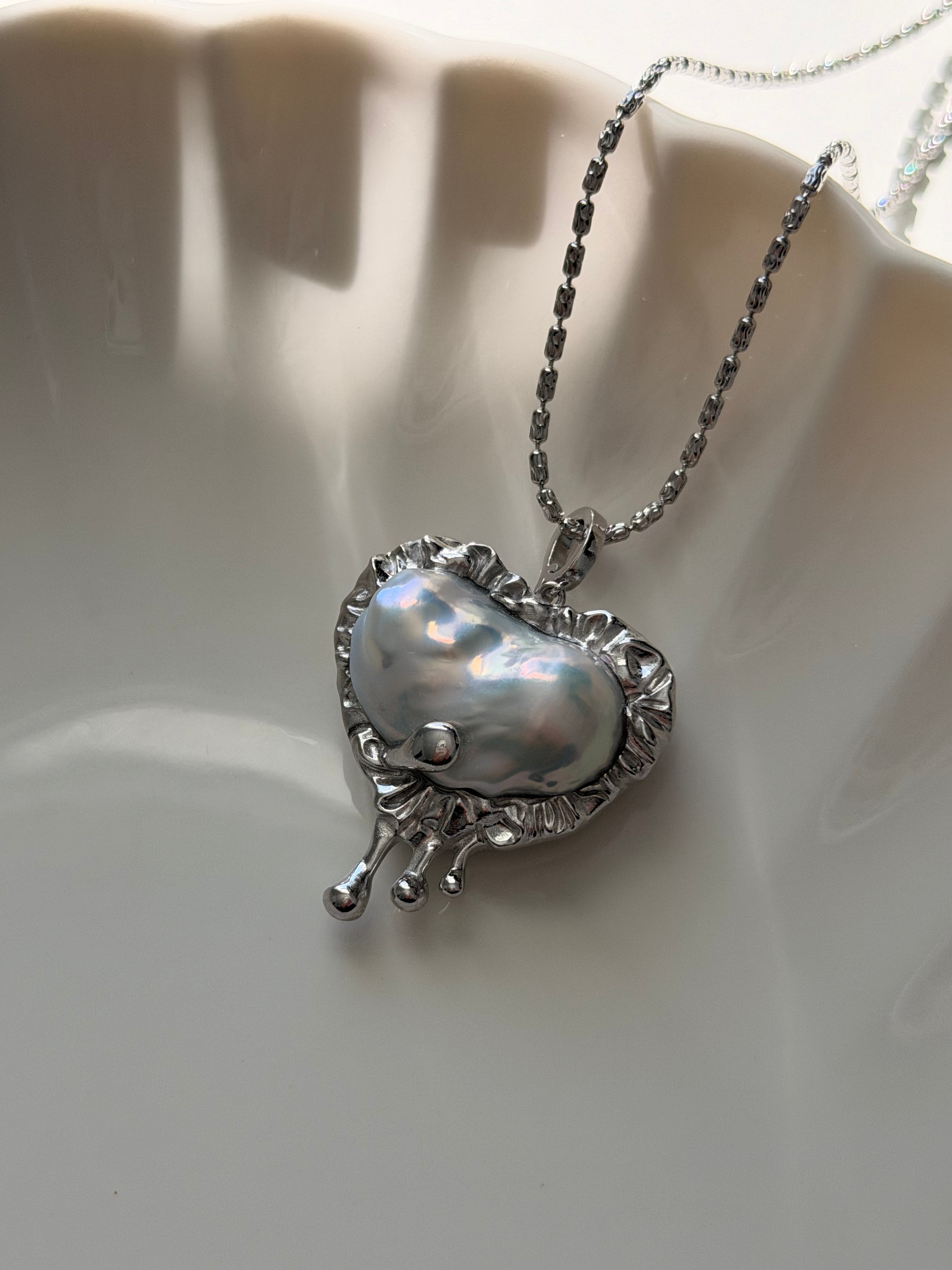 Aurora Liquid Heart Necklace