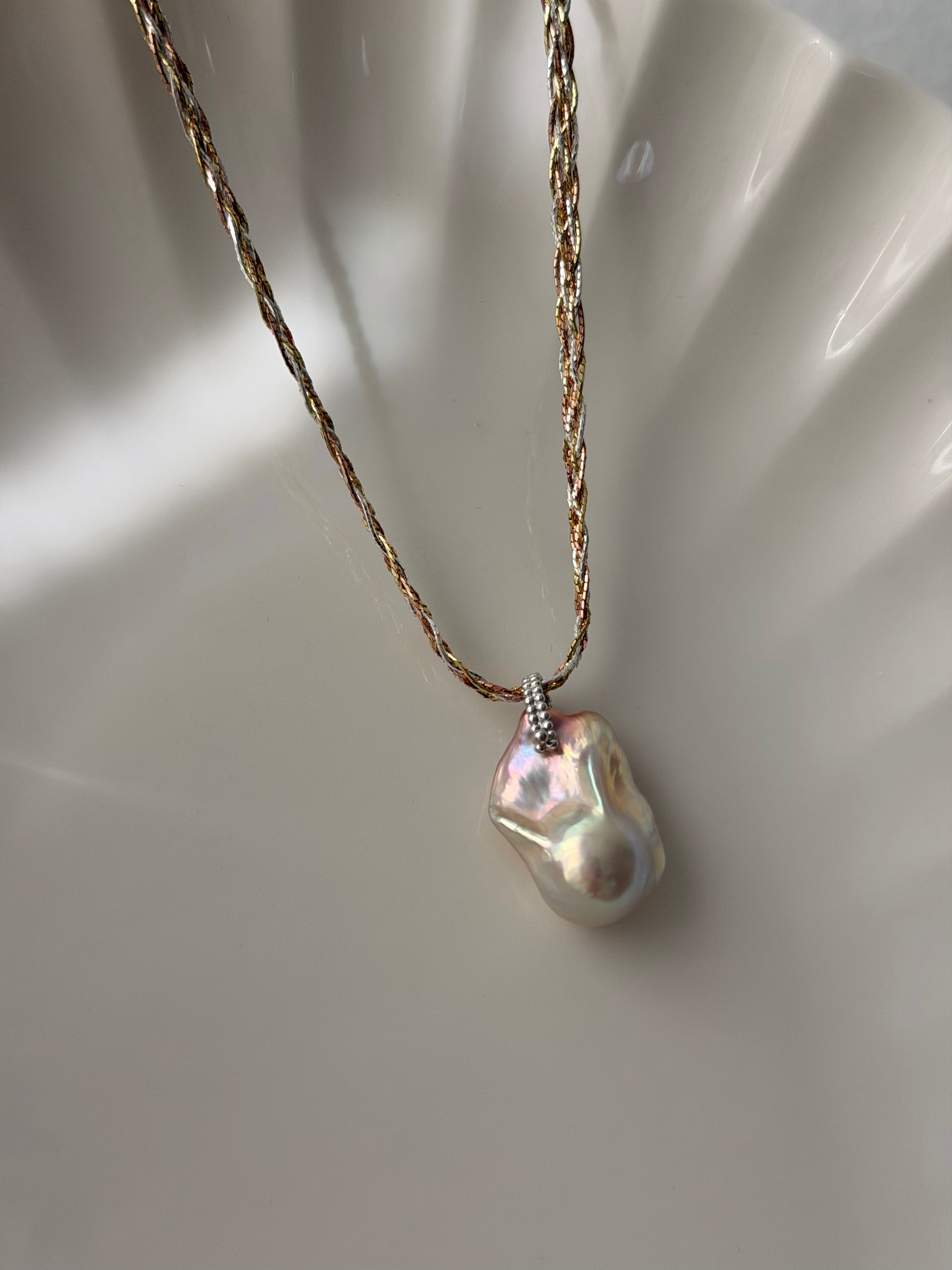 Blush Light Baroque Pearl Necklace