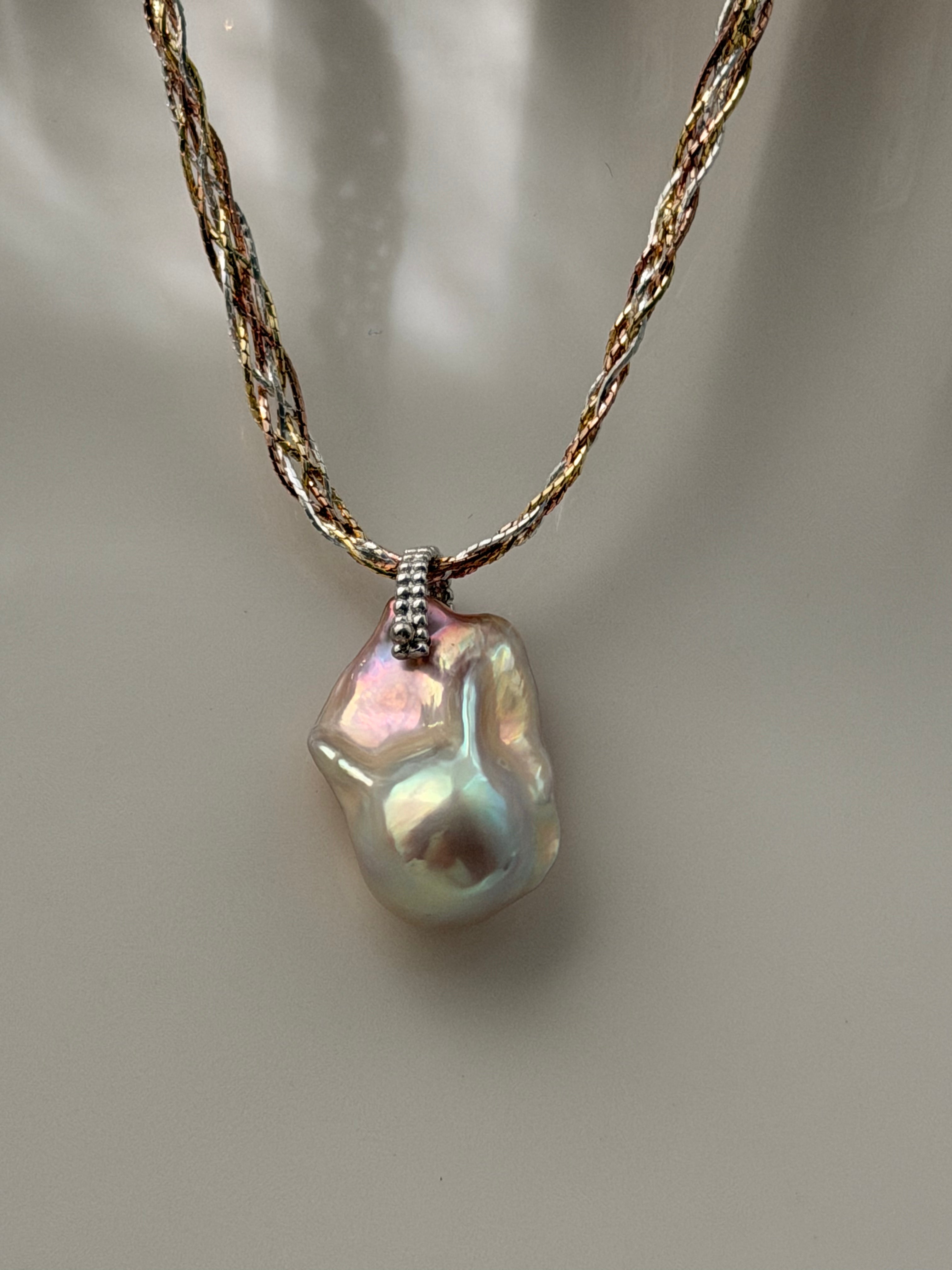 Blush Light Baroque Pearl Necklace