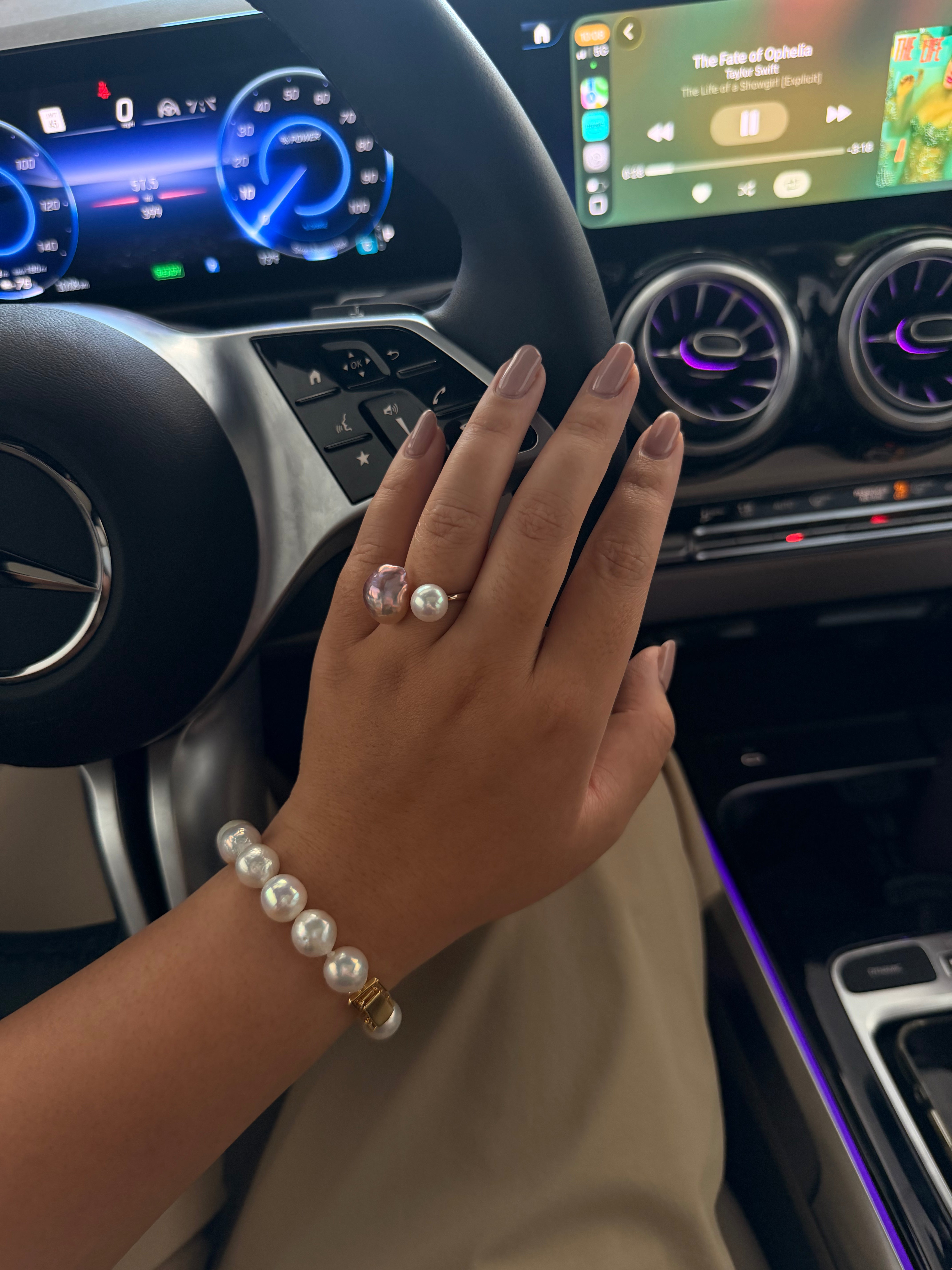 Crystal Sugar Baroque Pearl Bracelet