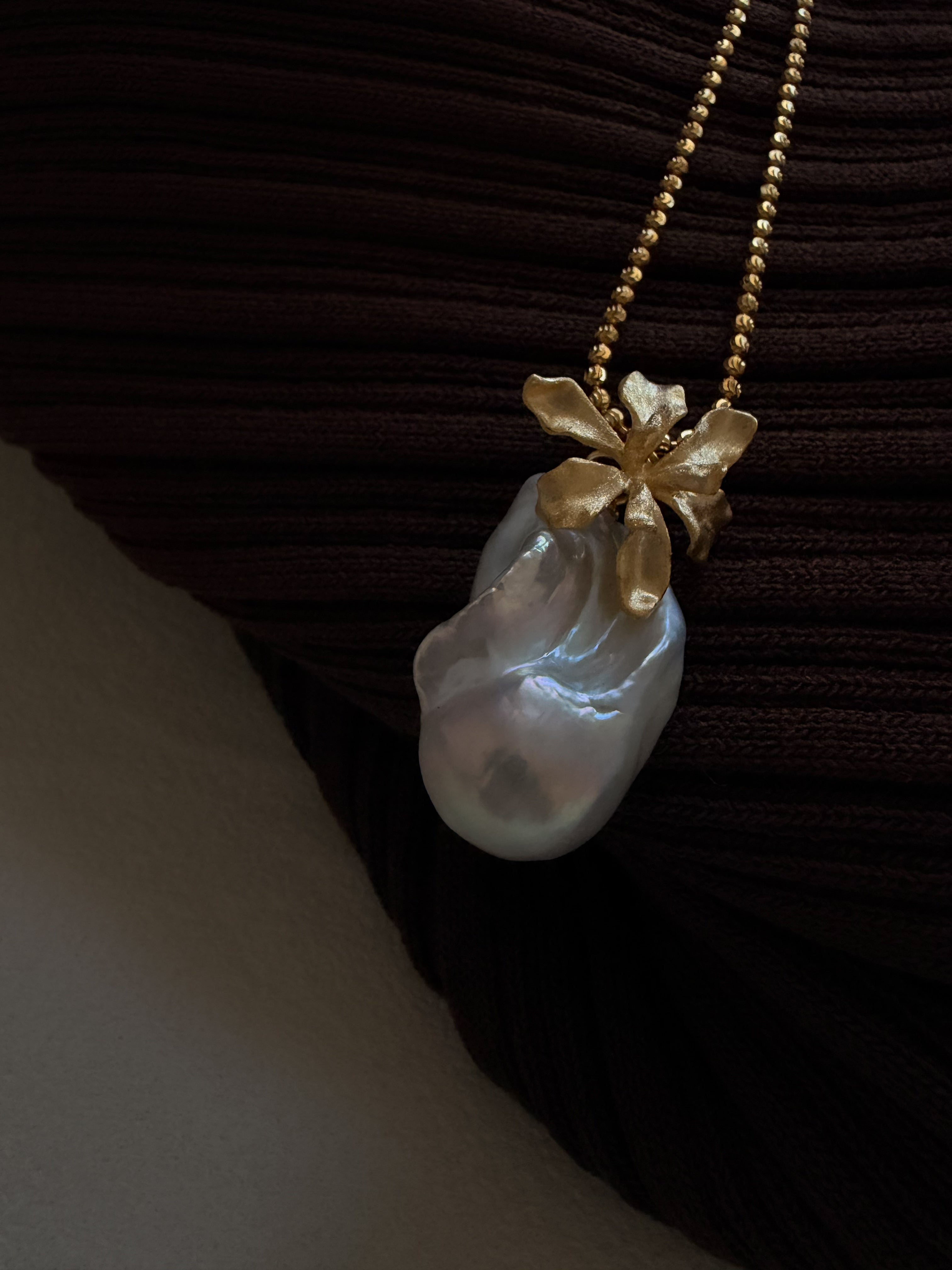 “Light Bloom” Baroque Pearl Necklace