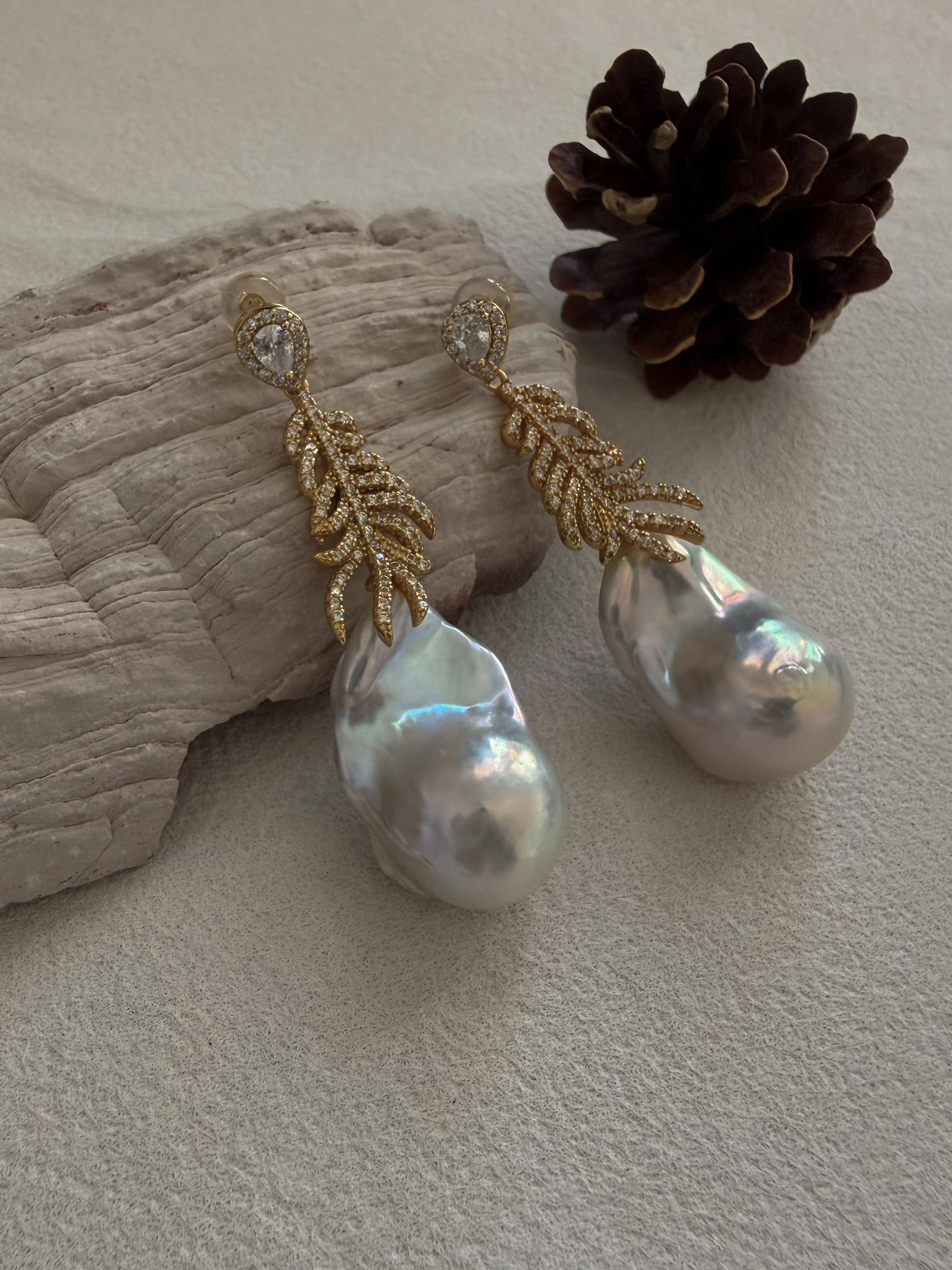 Born to Shine | Aurora Baroque Pearl Earrings