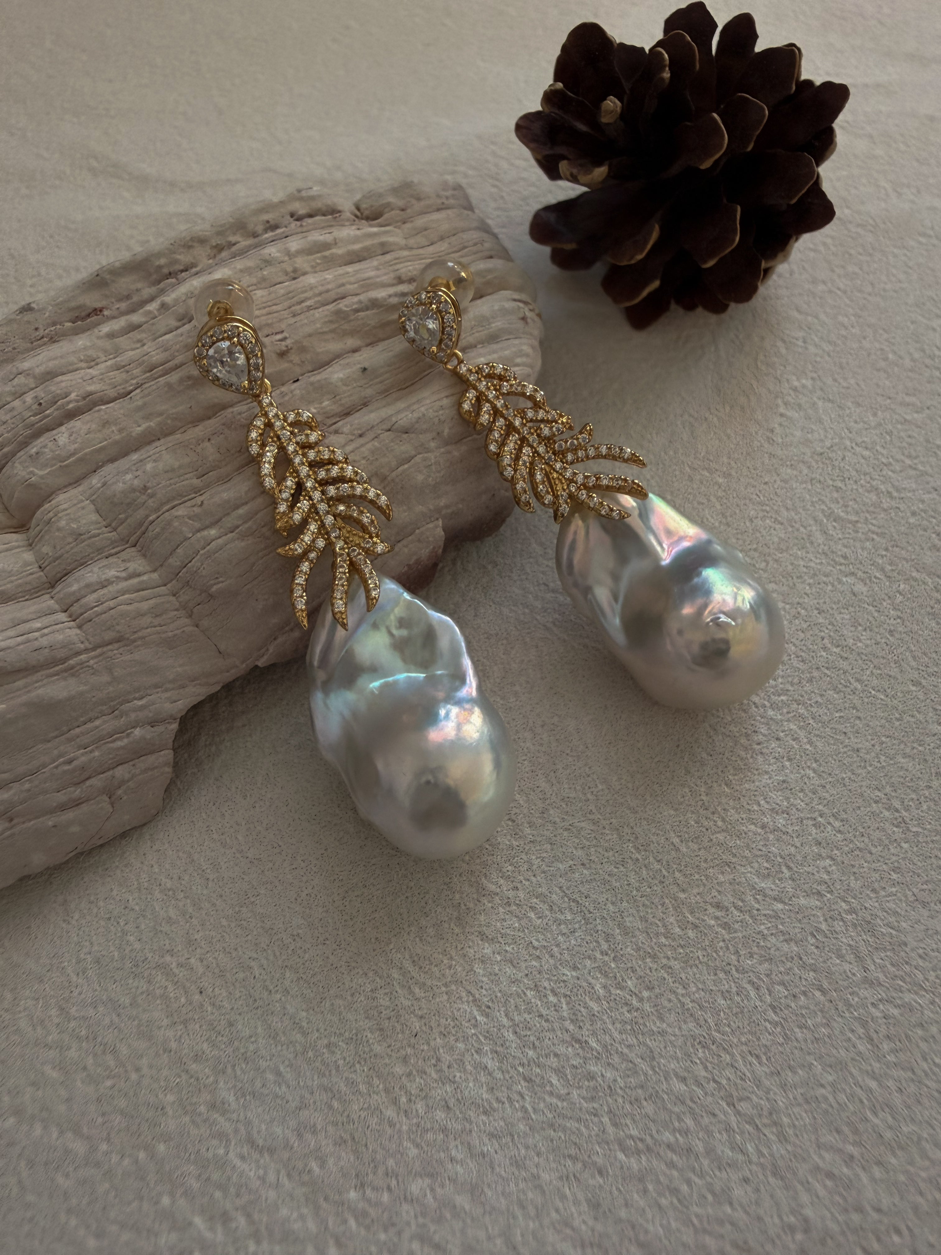Born to Shine | Aurora Baroque Pearl Earrings