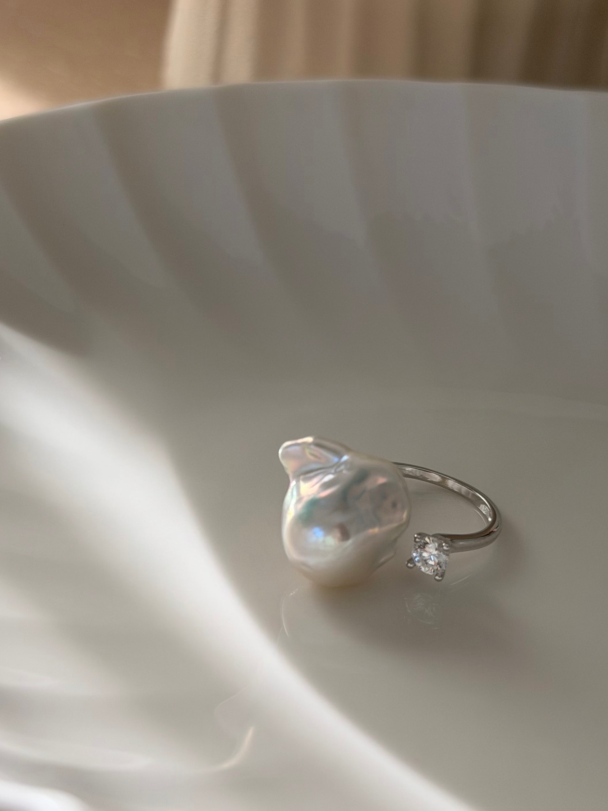 Silk Wave Petite Baroque Ring