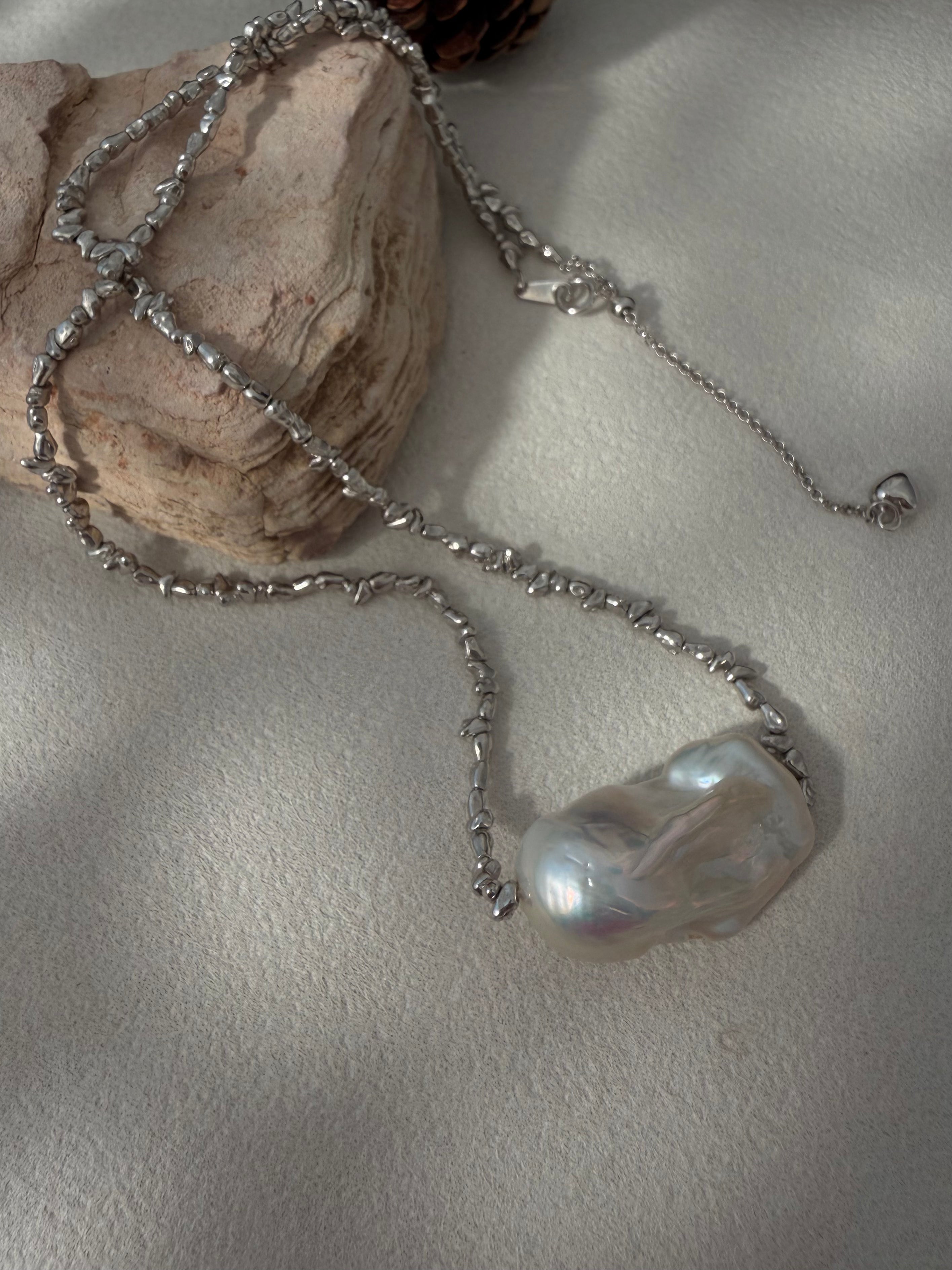 Quiet Current Baroque Necklace