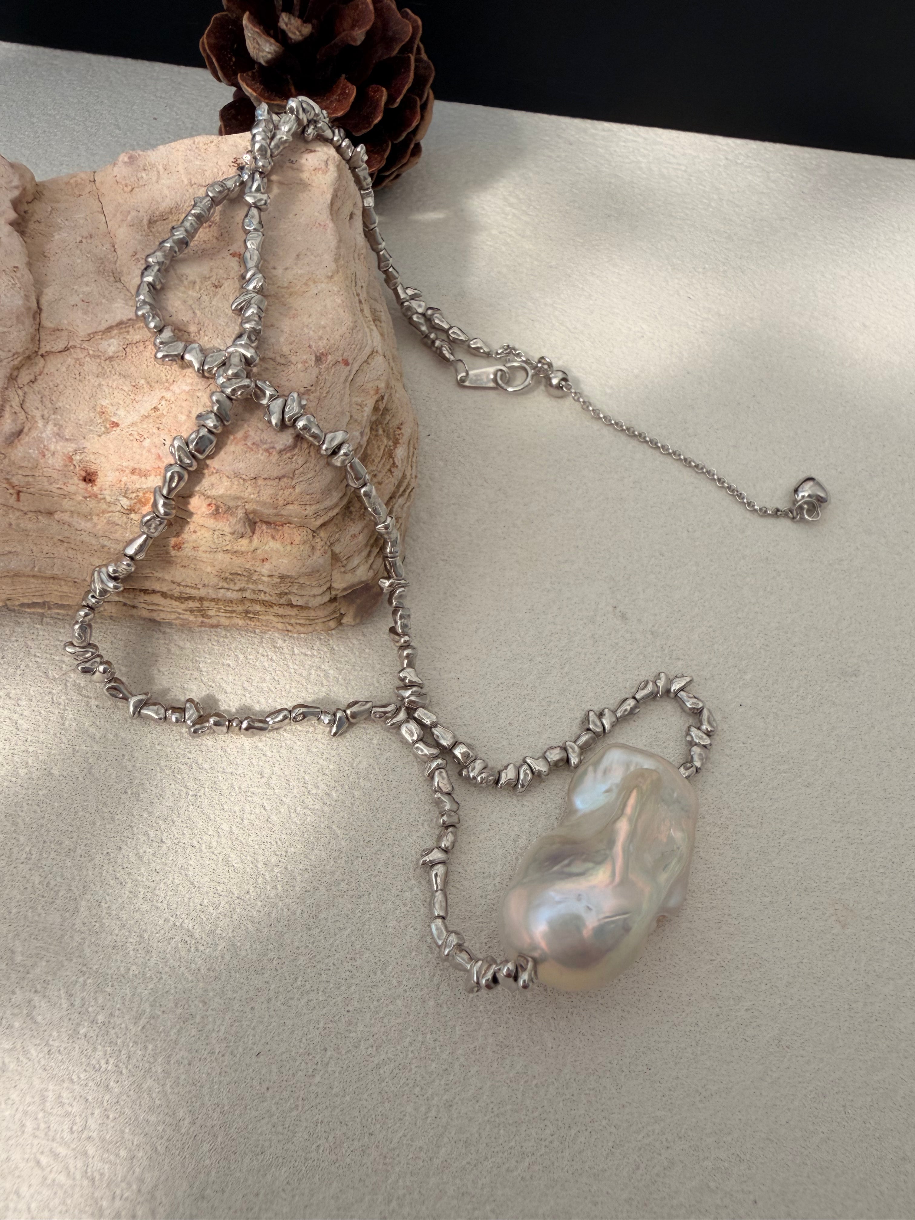 Quiet Current Baroque Necklace