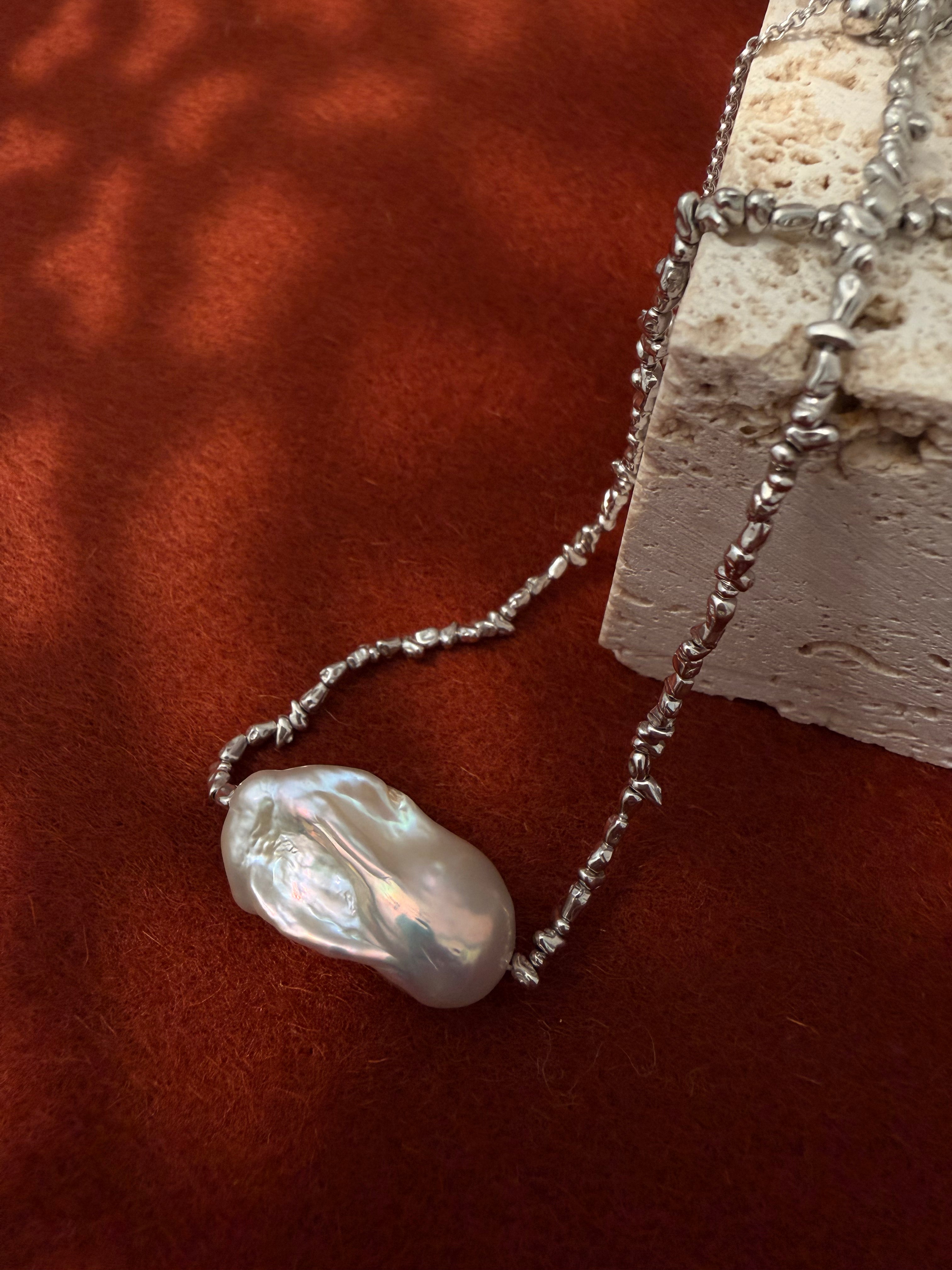 Quiet Current Baroque Necklace