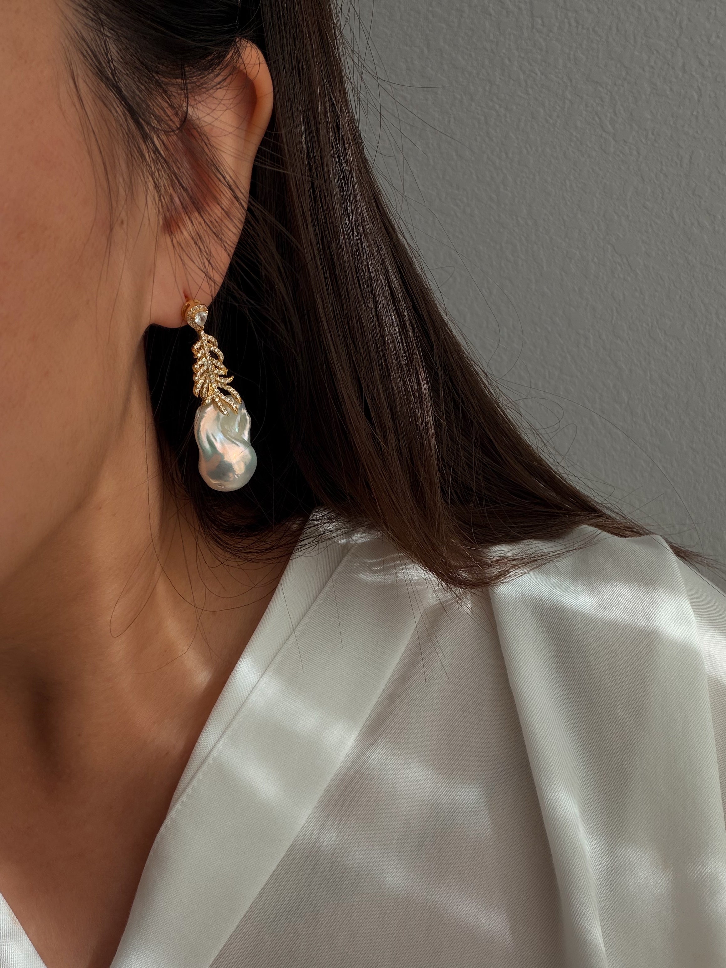 Pureform Baroque Pearl Earrings Baroque Pearl Earrings
