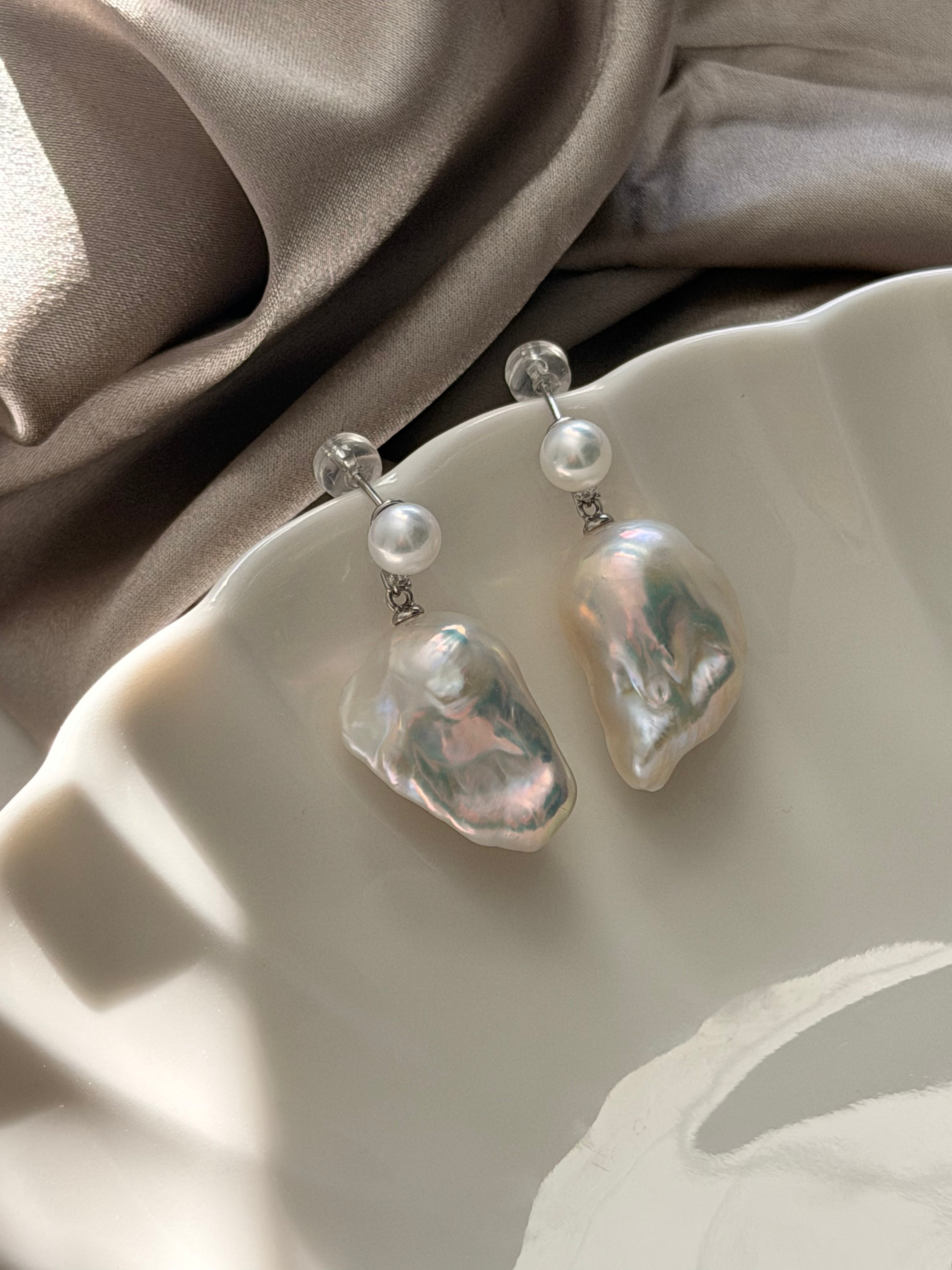 Seraph Moonwater Baroque Pearl Earrings