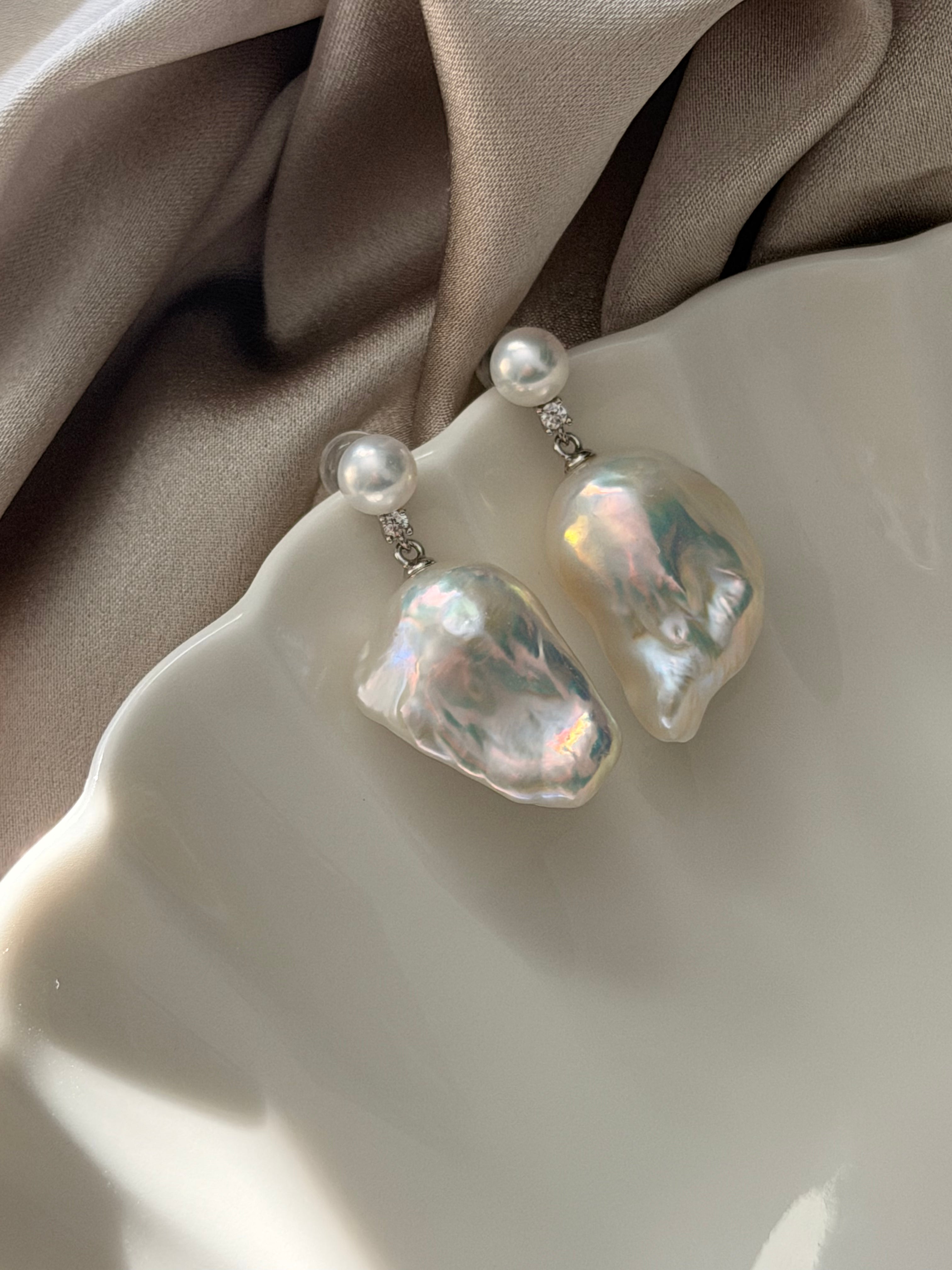 Seraph Moonwater Baroque Pearl Earrings