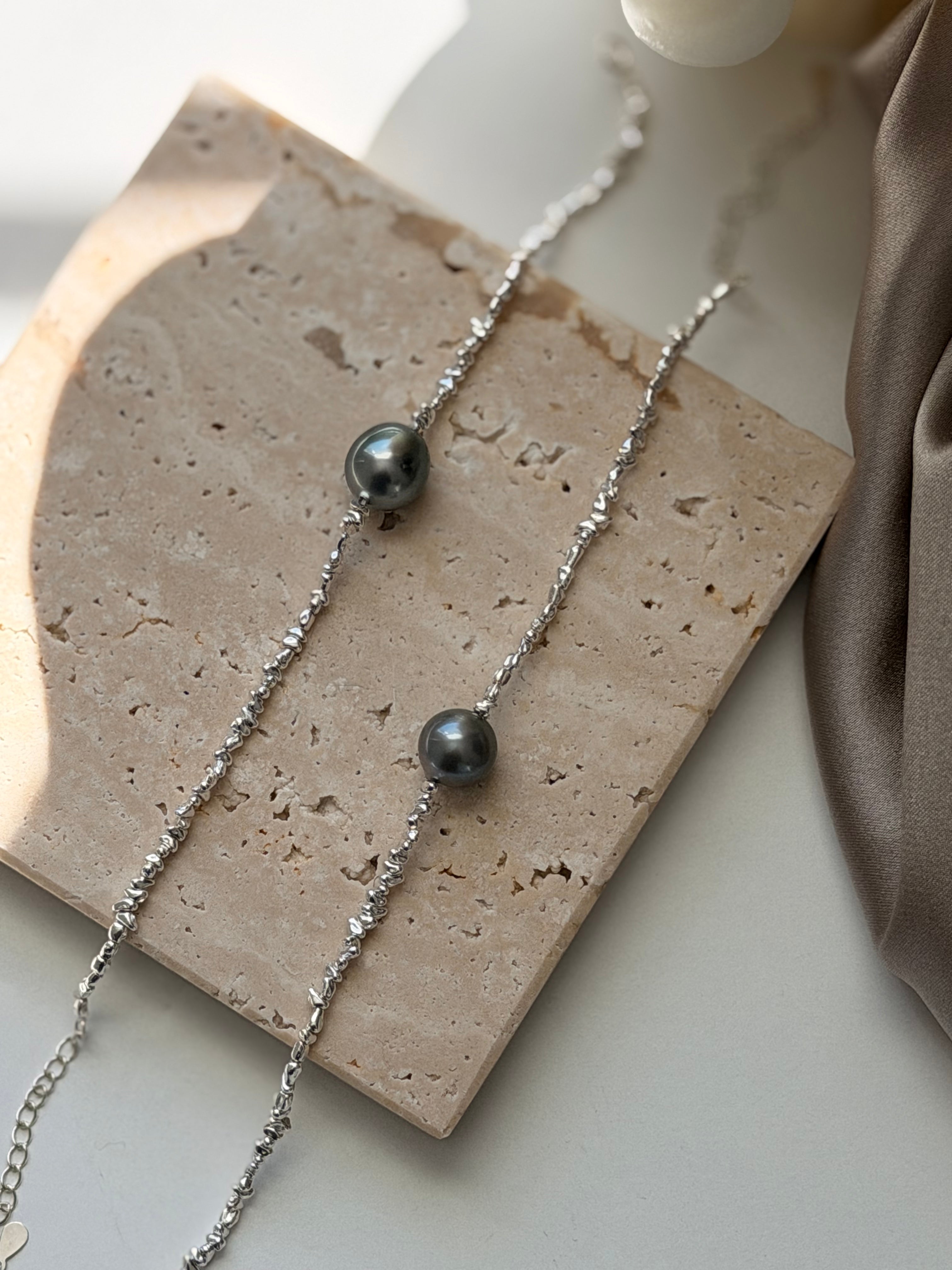 Moonlit Reef Tahitian Baroque Pearl Bracelet