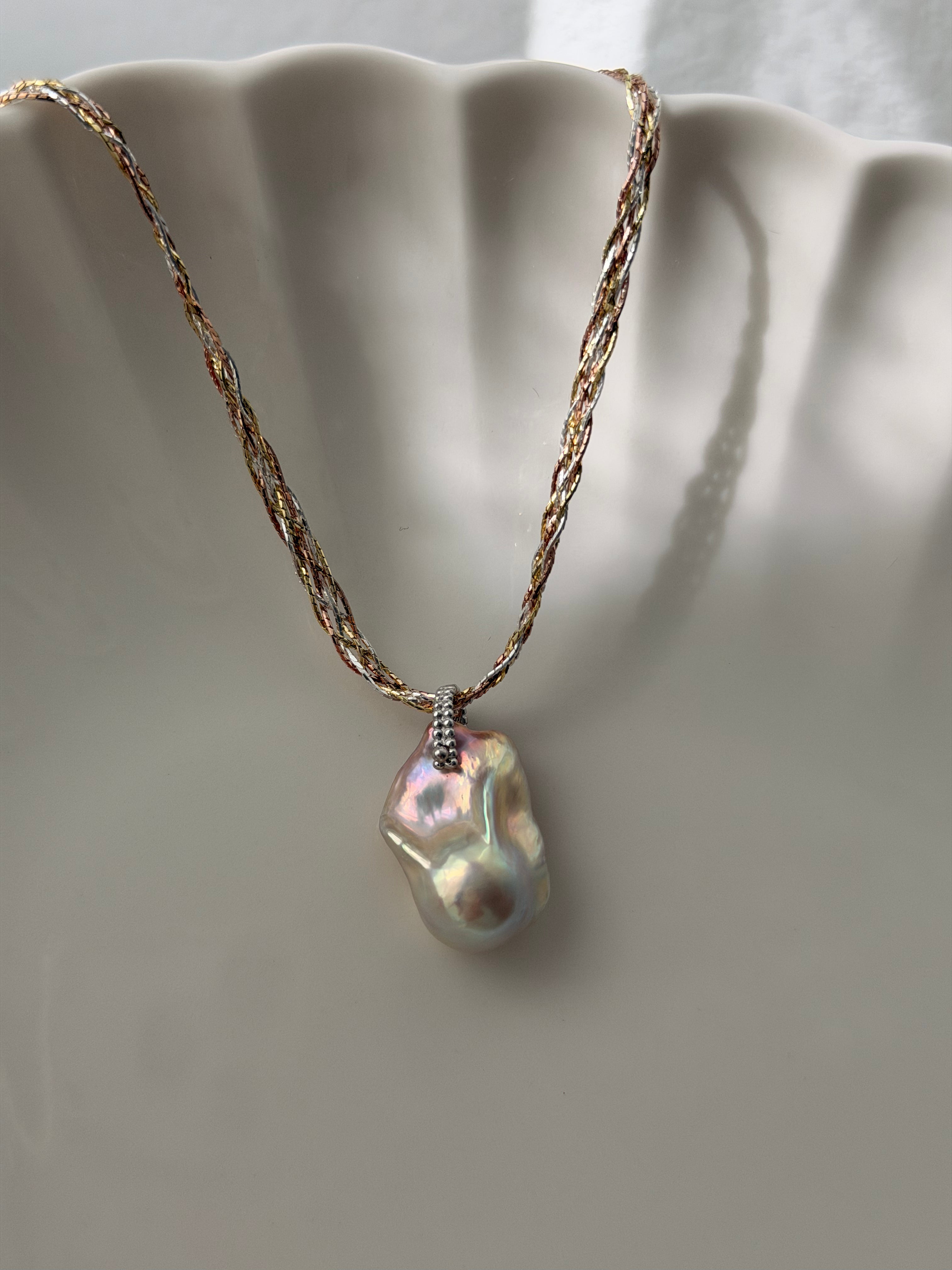 Blush Light Baroque Pearl Necklace
