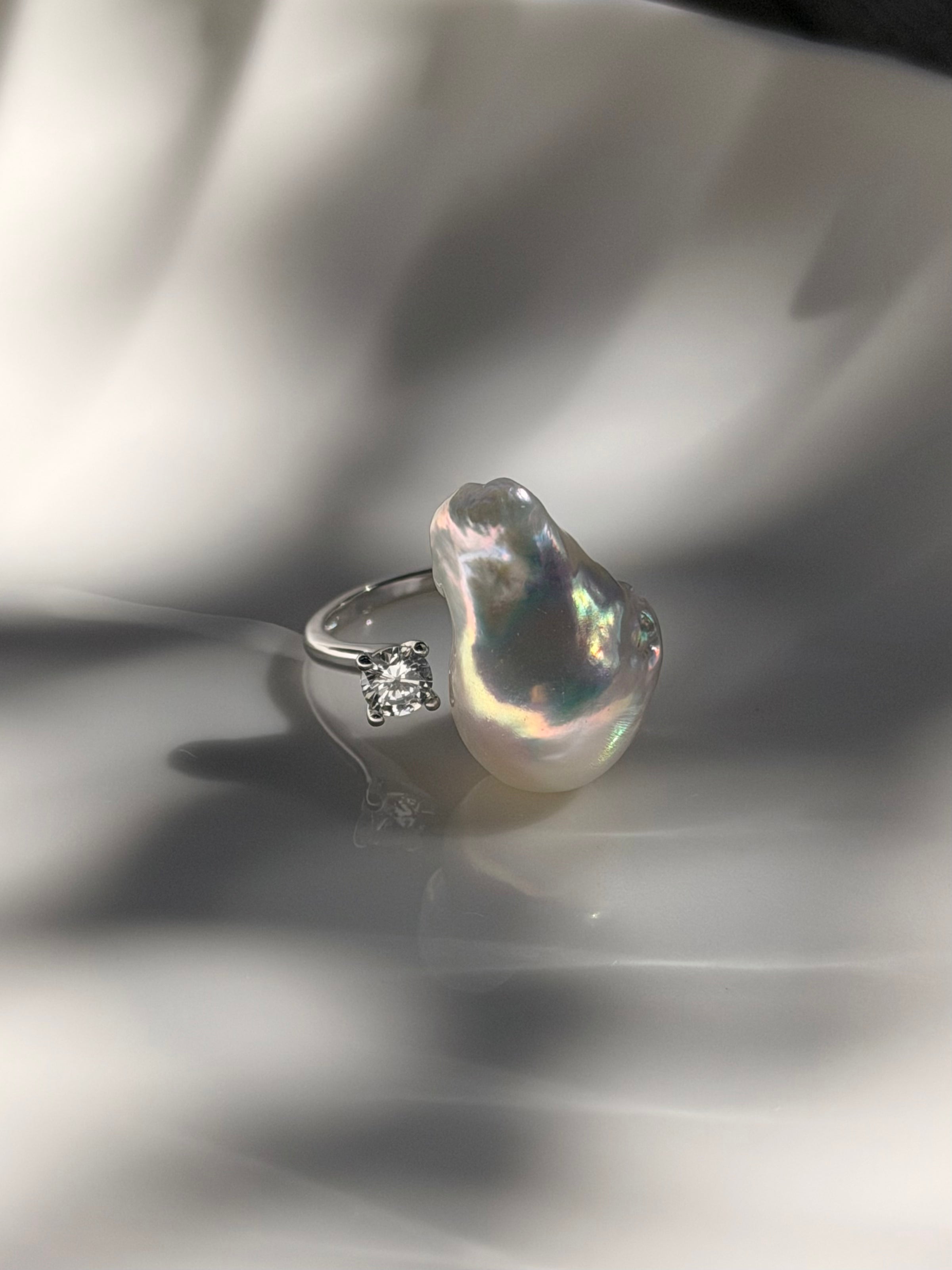 Silk Wave Petite Baroque Ring